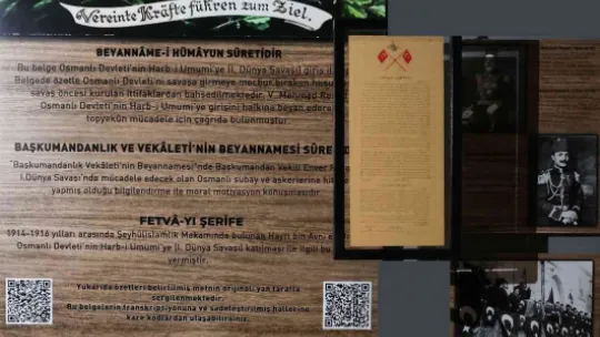 1914 yılına ait tarihi belge, Milli Mücadele Müzesi'nde sergilenmeye başlandı