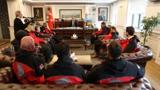 ANDA Arama Kurtarma Ekibi'nden Başkan Palancıoğlu'na ziyaret