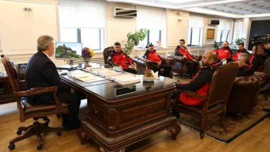 ANDA Arama Kurtarma Ekibi'nden Başkan Palancıoğlu'na ziyaret