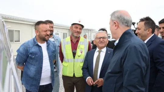 Bakan Akar ile Başkan Büyükkılıç'tan eni havalimanı incelemesi