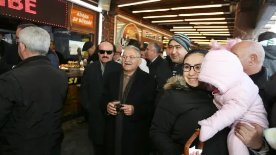 Bakan Özhaseki ve Başkan Büyükkılıç'tan Erciyes esnafına ziyaret