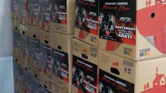Baki Ersoy'dan 500 soba ve 5000 iaşe paketi yardımı