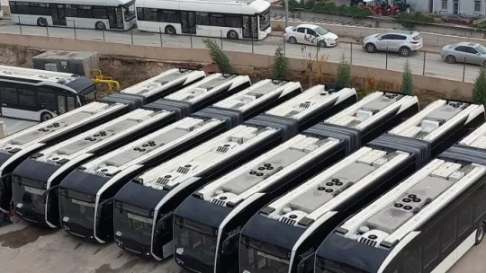 Ulaşım A.Ş. Filosuna 15 adet yeni elektrikli körüklü otobüs daha kattı