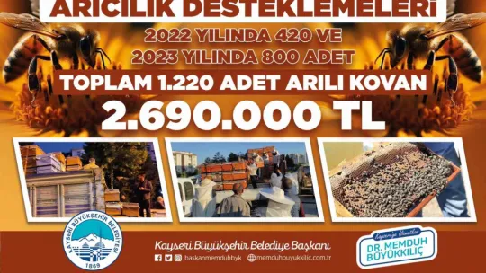 Başkan Büyükkılıç: '800 adet arılı kovan dağıtacağız'