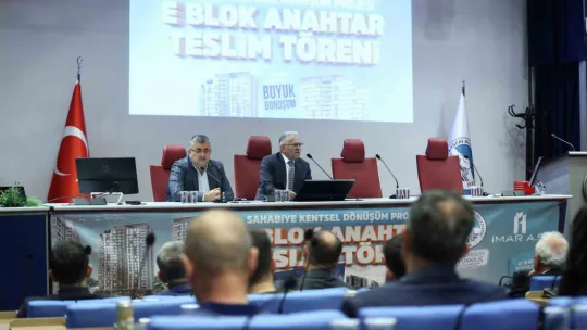 Sahabiye Projesinde 126 Daire ve 9 İşyerinin Anahtar Teslim Edildi