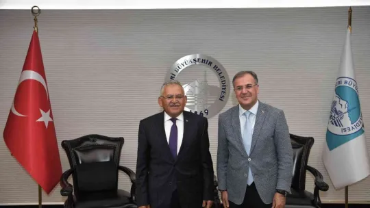 Başkan Büyükkılıç'a Hacılar Belediye Başkanı Özdoğan ve STK'lardan ziyaret