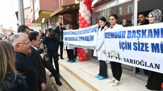 Başkan Büyükkılıç İle Vali Çiçek'ten Sarıoğlan'a 'yatırım' çıkarması