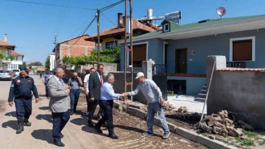 Başkan Büyükkılıç, sel bölgesi Çiftlik'te yaraları sarıyor