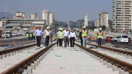 Başkan Büyükkılıç, Talas Raylı Sistem Hattı'nı denetledi