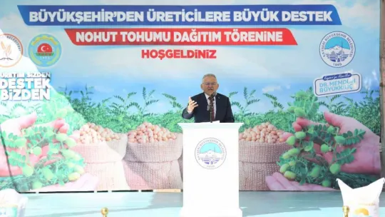 Başkan Büyükkılıç'tan 40 ton nohut tohumu müjdesi