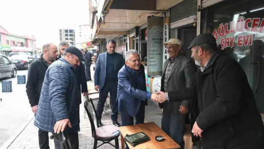 Başkan Büyükkılıç'tan Doğu Garajı esnafına ziyaret