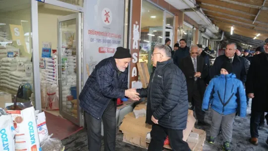 Başkan Büyükkılıç'tan Hisarcık Mahallesi esnafına ziyaret