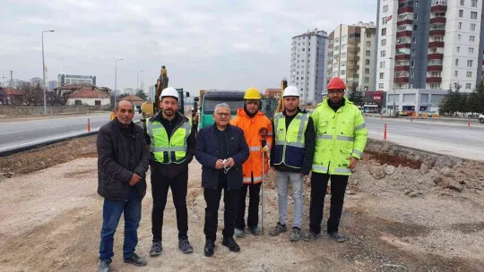 Başkan Büyükkılıç'tan raylı sistem hattında inceleme