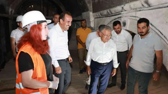 Başkan Büyükkılıç, Tarihi Agios Dimitrios Kilisesi'nin restorasyon çalışmalarını inceledi