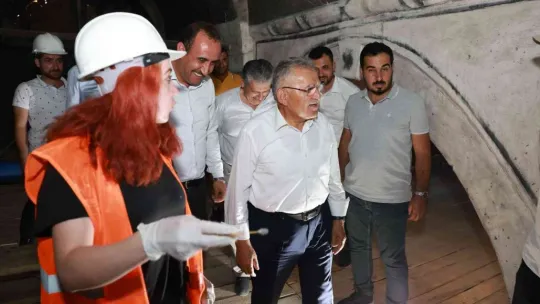 Başkan Büyükkılıç, Tarihi Agios Dimitrios Kilisesi'nin restorasyon çalışmalarını inceledi