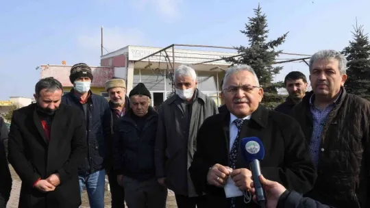 Başkan Büyükkılıç, yangından zarar gören garajı inceledi, destek sözü verdi