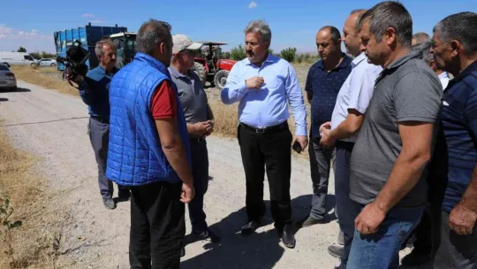Başkan Dr. Palancıoğlu: 'Bölge tarımına destek Aspir tohumları hasat edilmeye başlandı'