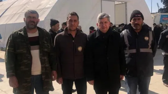 Başkan Özkan Altun deprem bölgesinde