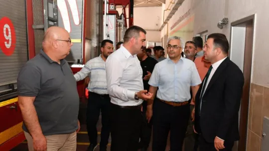 Başkan Yalçın OSB İtfaiyesi'nde incelemelerde bulundu