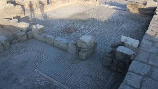 Bin 700 yıllık mozaiklerde üç boyutlu desenler