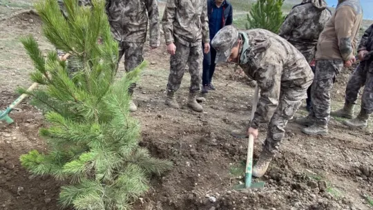 Bu sefer fidanlar deprem şehitleri için dikildi