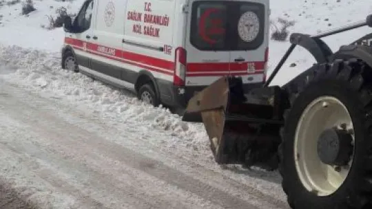 Bünyan'da karla mücadele sürüyor