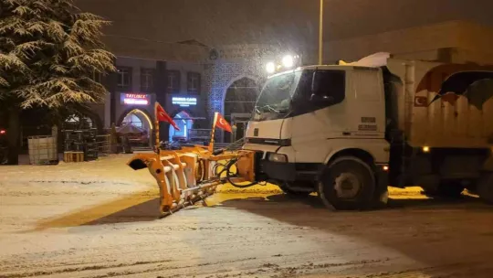 Bünyan'da karla mücadele