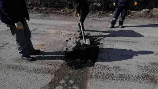 Bünyan'da yağışsız havalar hizmete dönmeye devam ediyor