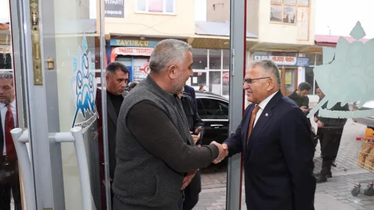 Büyükkılıç, Sarız'da Kadın Kooperatifi'ni ve esnafları ziyaret etti