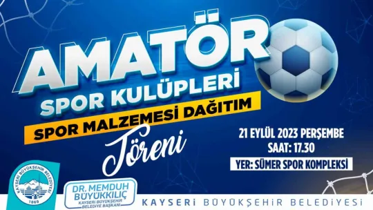 Amatör Spor Kulüplerine 1,5 milyon TL'lik malzeme desteği