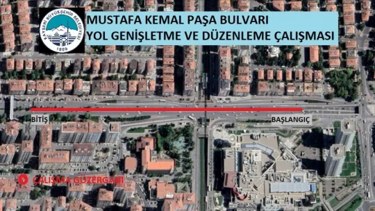 Büyükşehir'den 'yol genişletme ve şerit düzenleme' çalışması