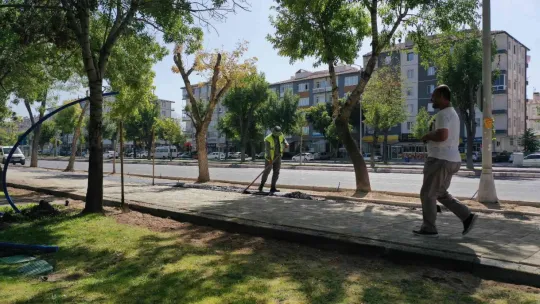 Büyükşehir'den bisiklet ve yaya yolu çalışması
