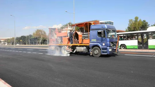Millet Bahçesine giden Talas Yolu'nda yeni düzenleme