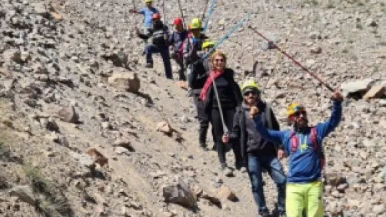 Büyükşehir ile dağcılar, Erciyes'in zirvesinde görsel şölen yaşıyor