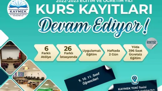Büyükşehir'in Değer Gençlik Projesi'nde yeni dönem kurs kayıtları sürüyor