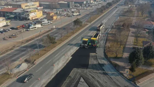 Büyükşehir'in iki bulvarı birbirine bağlayan yol çalışmasında sona doğru