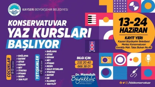 Büyükşehir'in konservatuar yaz kursları başladı