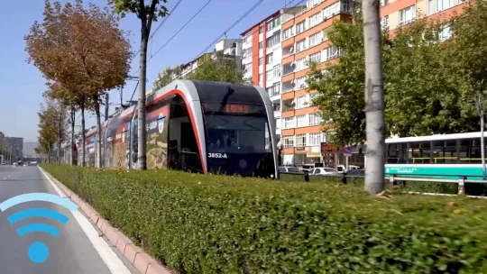 Tramvaylarda ücretsiz internet hizmeti 208 bin kez kullanıldı