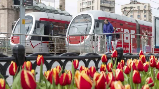 Tramvaylarda ücretsiz internet hizmeti 208 bin kez kullanıldı