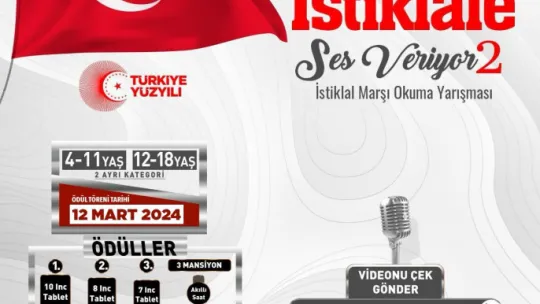İstiklal Marşı Okuma Yarışması ödül töreni için geri sayım başladı