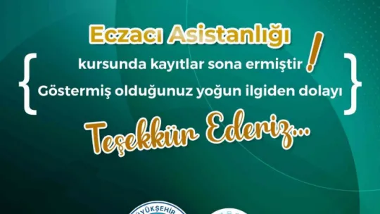 Büyükşehir KAYMEK'ten Türkiye'de bir ilk: Eczacı Asistanlığı Kursu