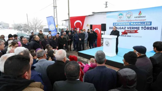 Talas Çatakdere'de doğalgaz sevinci