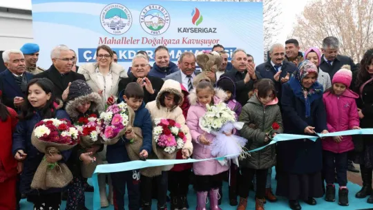 Talas Çatakdere'de doğalgaz sevinci