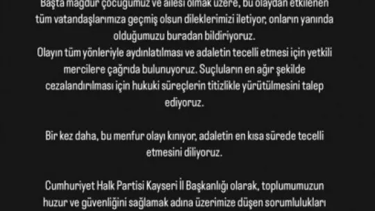 CHP'den taciz olayına kınama