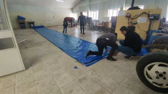 Develi'de deprem bölgesi için çadır üretimine başladılar