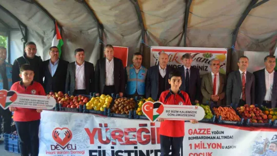 Develi'de Filistin için 'İyilik Manavı' açıldı