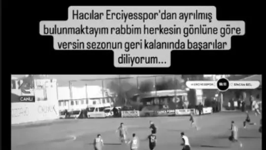 Emre Özden, Hacılar Erciyesspor'a veda etti