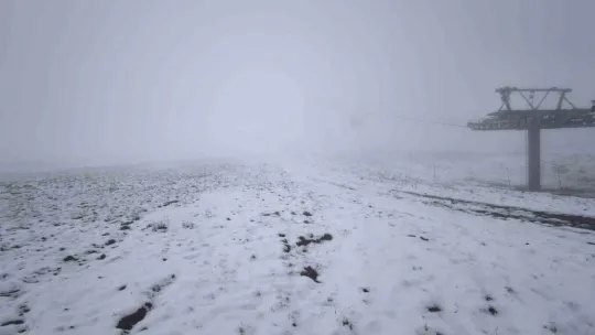 Erciyes'e Mayıs ayında kar yağdı