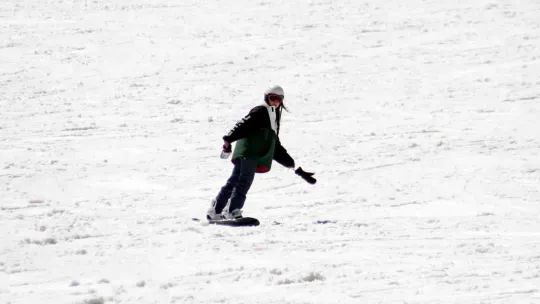Erciyes'te baharda kayak keyfi
