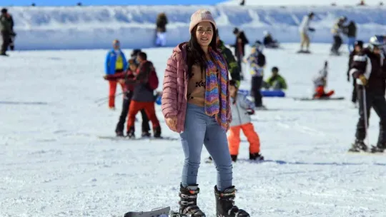 Erciyes'te insan seli